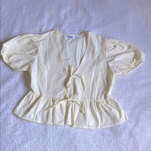 Women's Cream Puff Sleeve Top